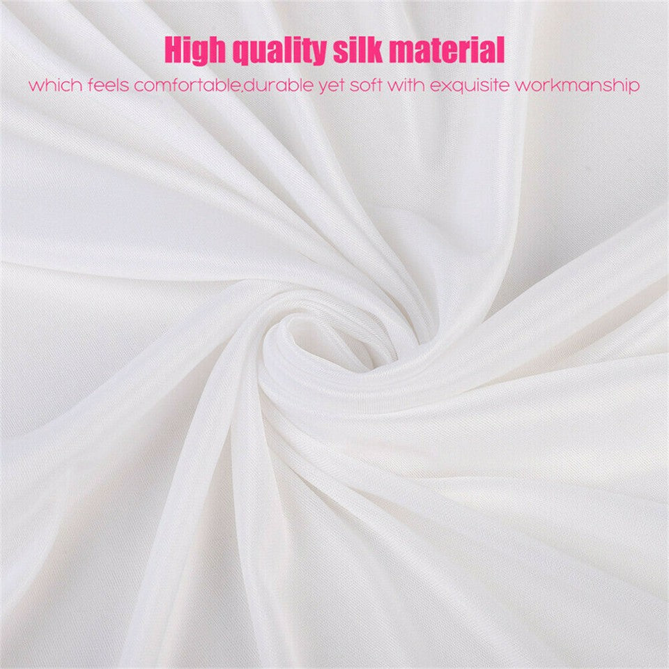3mx6m 10ft Silk White Backdrop Drapes Curtain Wedding Ceremony Party Home Window Decor V767-XJJ175-V1