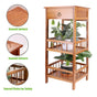 P&P Bamboo Bedside Table Nightstand Smooth Storage Side End Table with Drawers for Small Spaces V767-XJJ227-M-G2