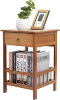 Classic Bedside Table Drawer Side Table Living Room Coffee Tea End Table V767-XJJ227-S-G2