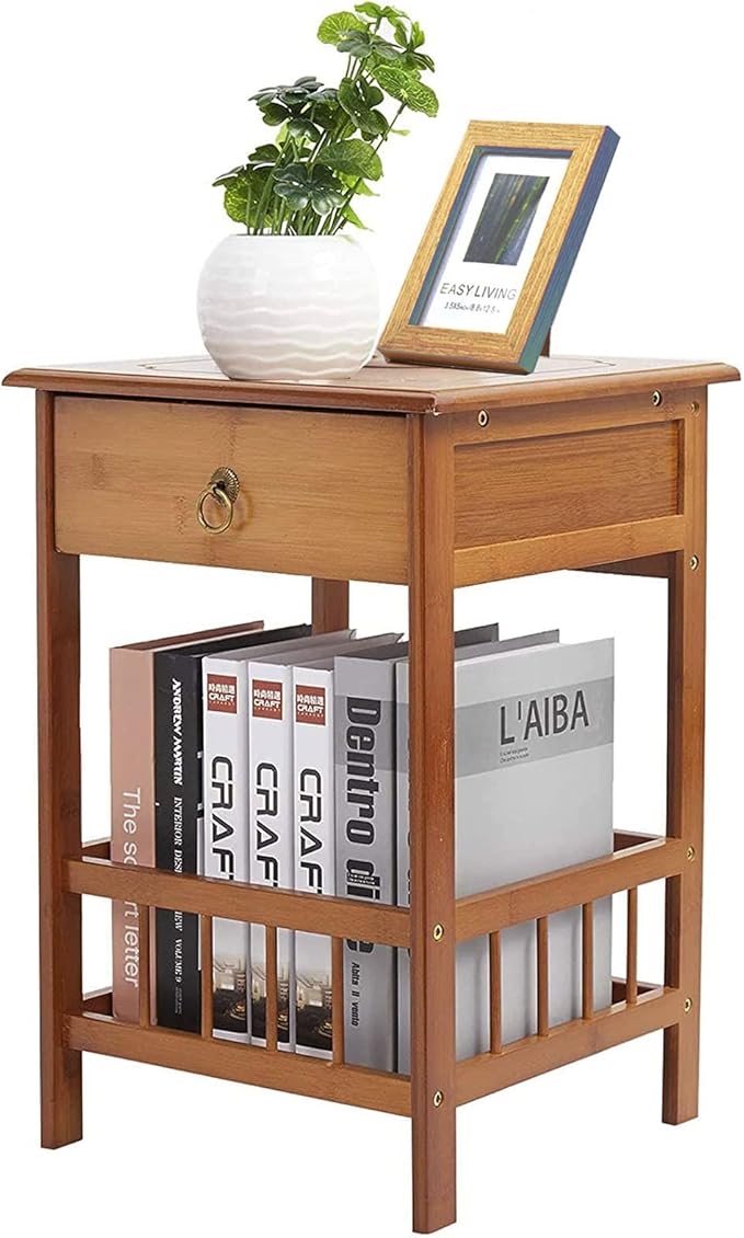 Classic Bedside Table Drawer Side Table Living Room Coffee Tea End Table V767-XJJ227-S-G2