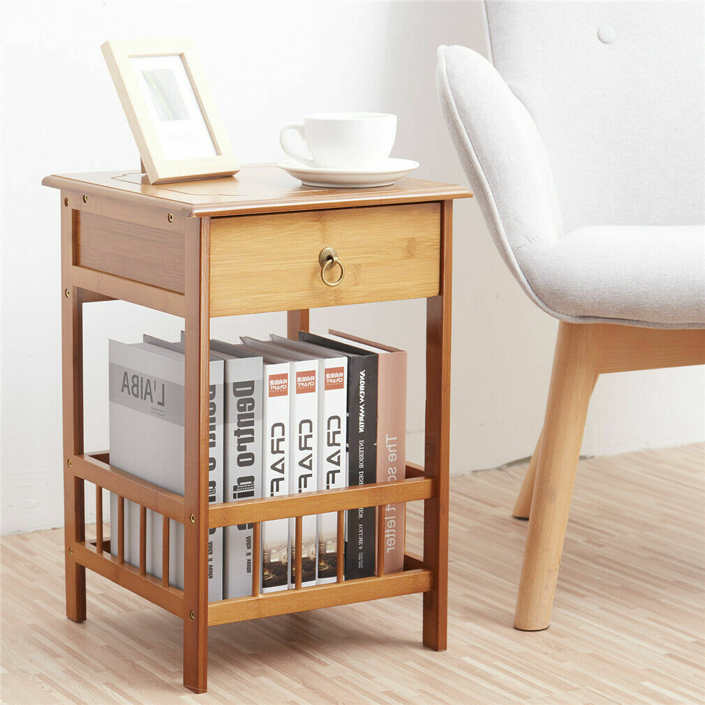 Classic Bedside Table Drawer Side Table Living Room Coffee Tea End Table V767-XJJ227-S-G2