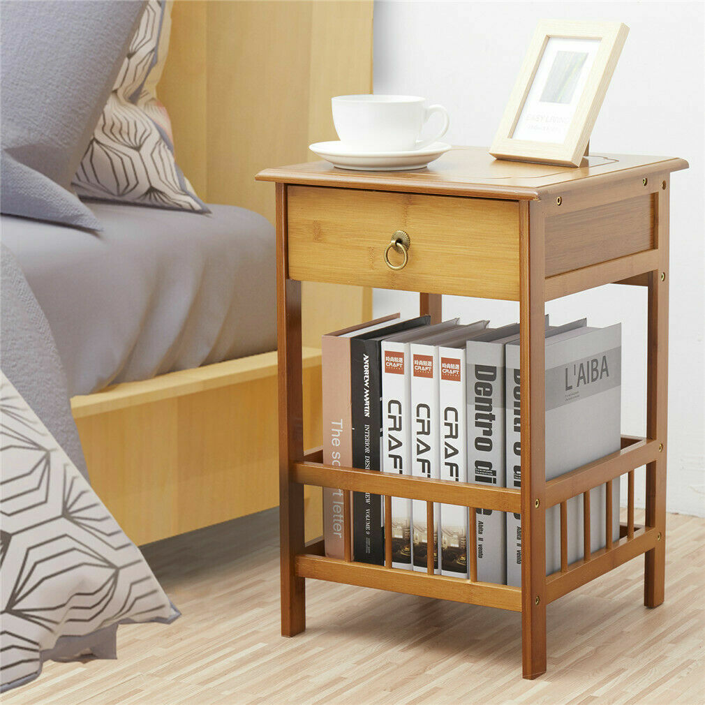 Classic Bedside Table Drawer Side Table Living Room Coffee Tea End Table V767-XJJ227-S-G2