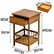 Classic Bedside Table Drawer Side Table Living Room Coffee Tea End Table V767-XJJ227-S-G2