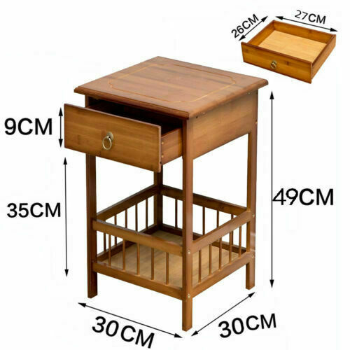 Classic Bedside Table Drawer Side Table Living Room Coffee Tea End Table V767-XJJ227-S-G2