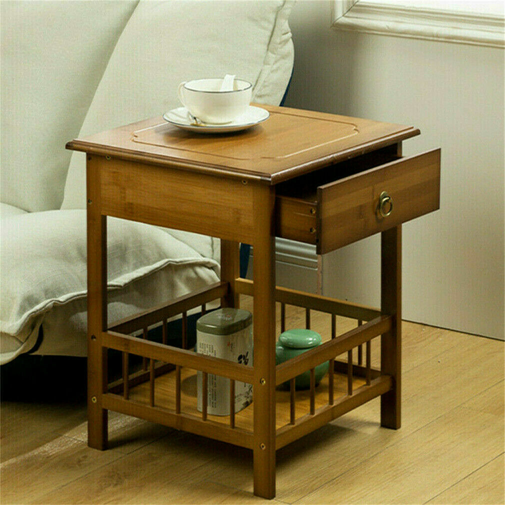 Classic Bedside Table Drawer Side Table Living Room Coffee Tea End Table V767-XJJ227-S-G2