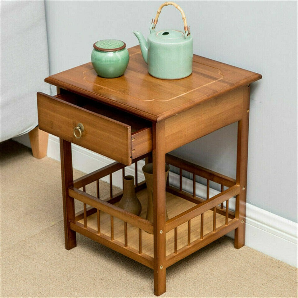 Classic Bedside Table Drawer Side Table Living Room Coffee Tea End Table V767-XJJ227-S-G2