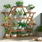 Multilayer Corner Garden Plant Stand Elegant and Practical Display Solution V767-XJJ240-V1