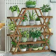 Multilayer Corner Garden Plant Stand Elegant and Practical Display Solution V767-XJJ240-V1