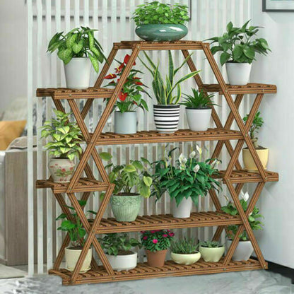 Multilayer Corner Garden Plant Stand Elegant and Practical Display Solution V767-XJJ240-V1