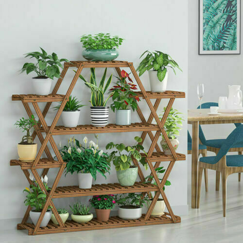 Multilayer Corner Garden Plant Stand Elegant and Practical Display Solution V767-XJJ240-V1