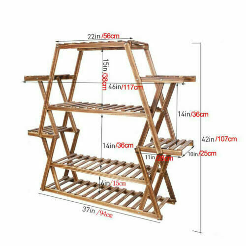 Multilayer Corner Garden Plant Stand Elegant and Practical Display Solution V767-XJJ240-V1