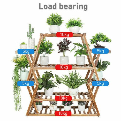Multilayer Corner Garden Plant Stand Elegant and Practical Display Solution V767-XJJ240-V1