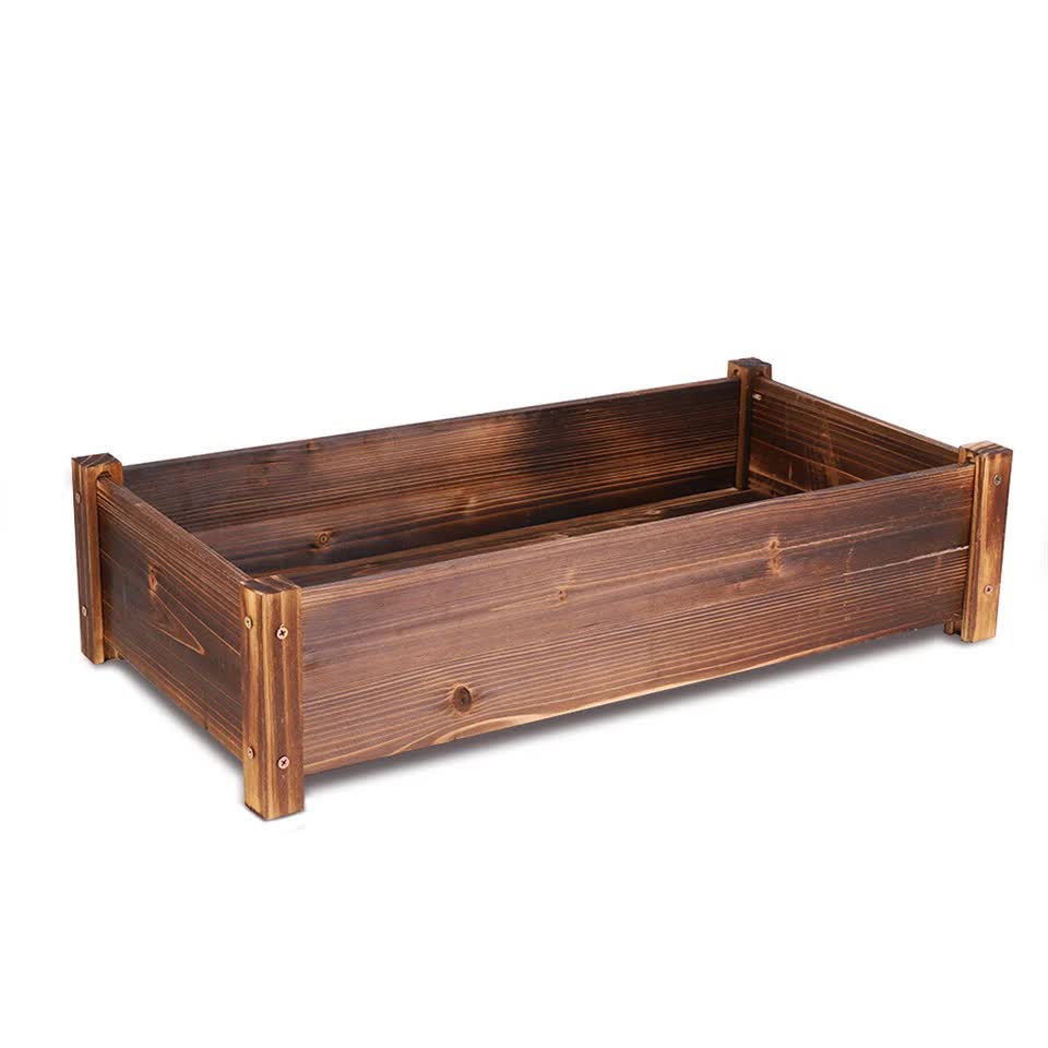Large Rectangular Wooden Planters Garden Outdoor Flower Plant Herbs Pot Boxes V767-XJJ350