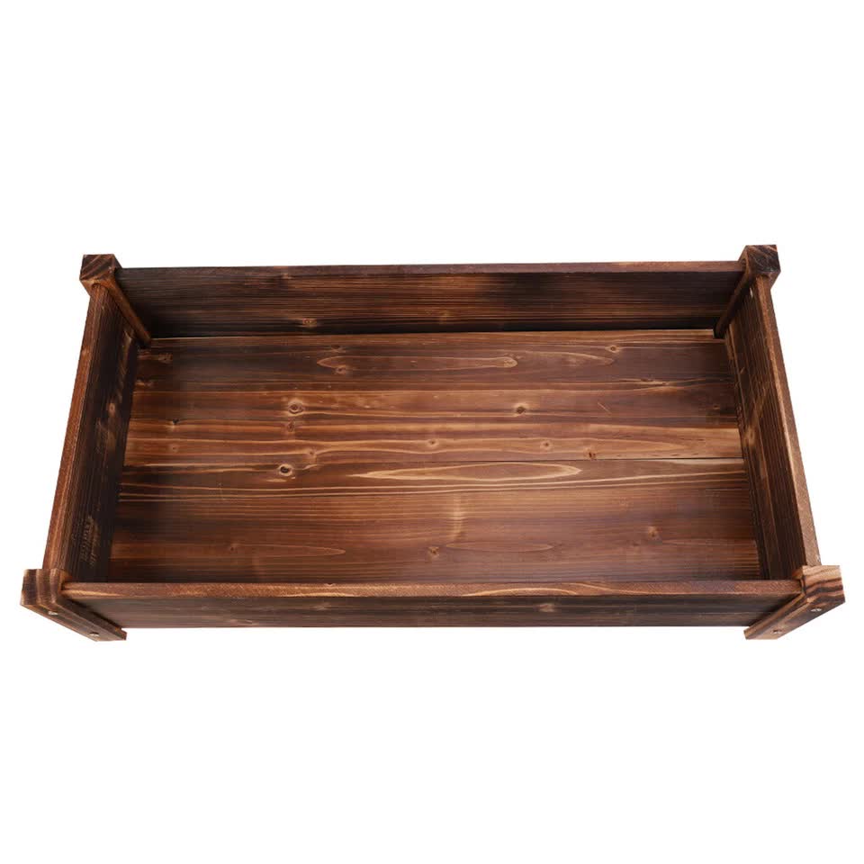 Large Rectangular Wooden Planters Garden Outdoor Flower Plant Herbs Pot Boxes V767-XJJ350