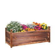 Fin Rot-Resistant Wood Modular Raised Garden Bed Outdoor Elevated Herb Planter Box V767-XJJ372-L