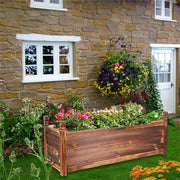 Fin Rot-Resistant Wood Modular Raised Garden Bed Outdoor Elevated Herb Planter Box V767-XJJ372-L