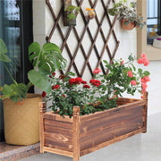 Fin Rot-Resistant Wood Modular Raised Garden Bed Outdoor Elevated Herb Planter Box V767-XJJ372-L