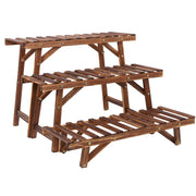3pcs Plant Stand Flower Step Bench Rack Herb Storage Shelf Garden Indoor Outdoor V767-XJJ375