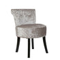 Grey Round Vanity Stool with Padded Seat and Backrest V767-XJJ379-SR-V1