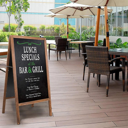 P&P Rustic Wooden Double-Sided Chalkboard Sign for Indoor & Outdoor Use V767-XJJ38-TN-CX-S-V1