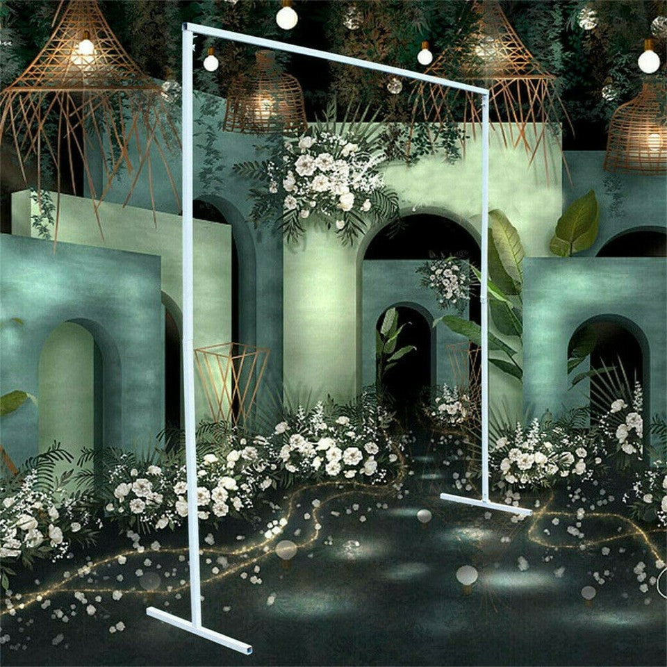 3x3M Square Wedding Arch Stand Metal Wedding Backdrop Decor White Flower Stand V767-XJJ382-WT-G1