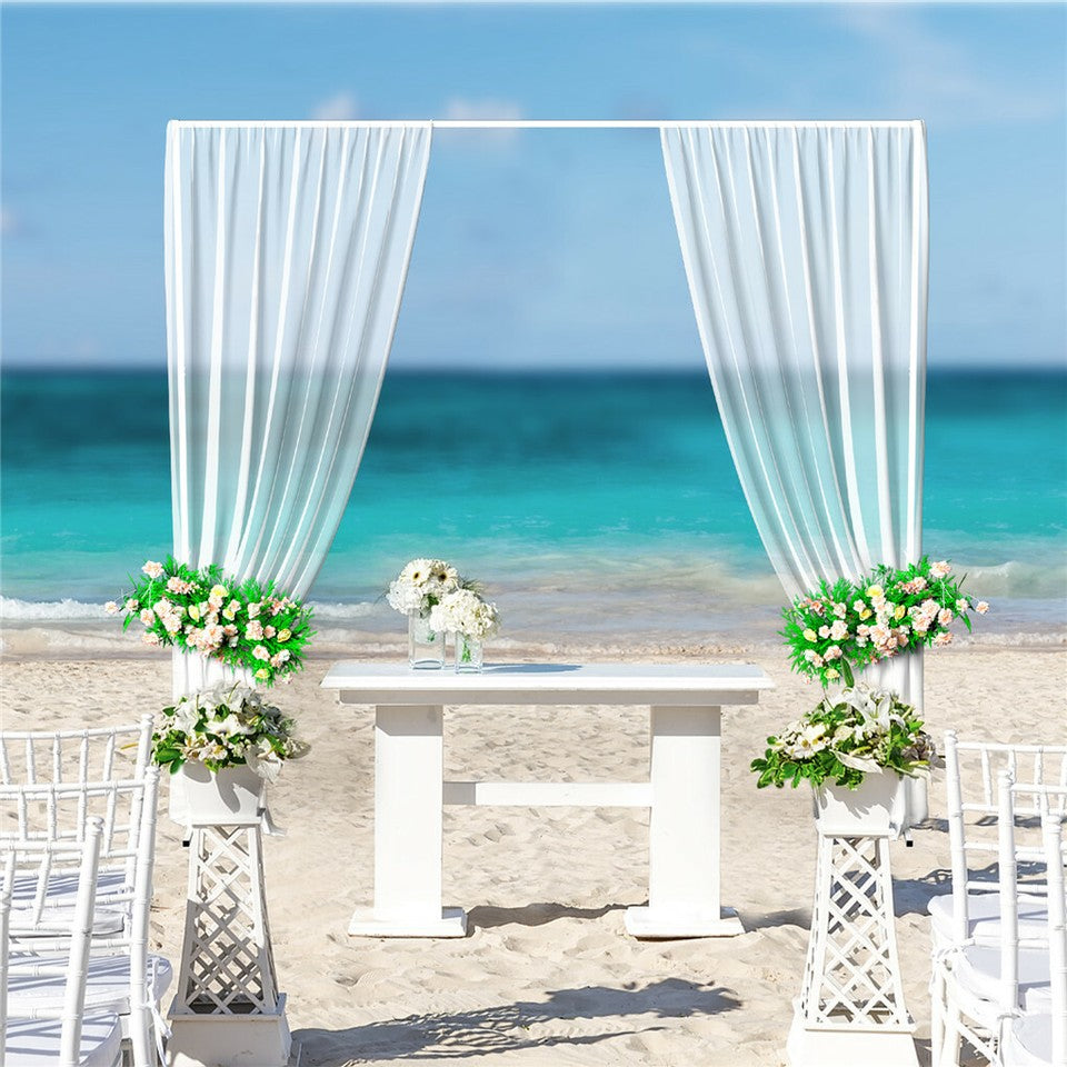 3x3M Square Wedding Arch Stand Metal Wedding Backdrop Decor White Flower Stand V767-XJJ382-WT-G1