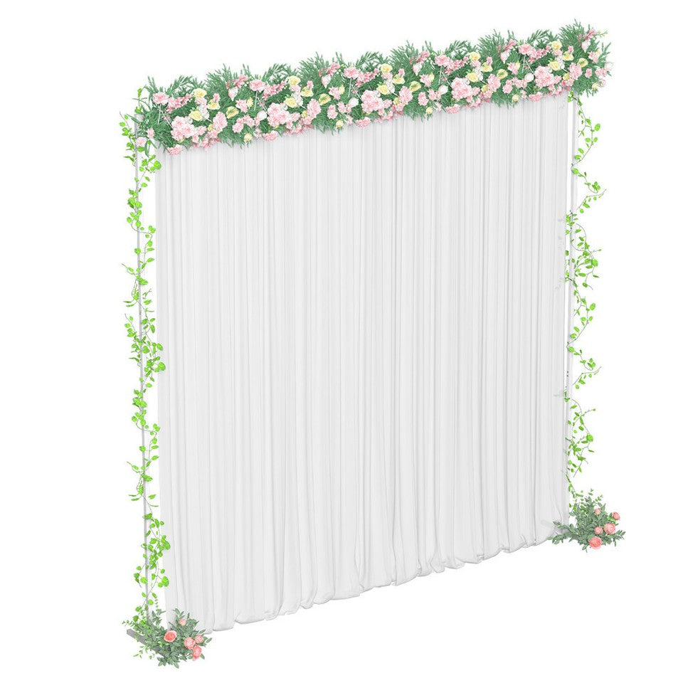 3x3M Square Wedding Arch Stand Metal Wedding Backdrop Decor White Flower Stand V767-XJJ382-WT-G1