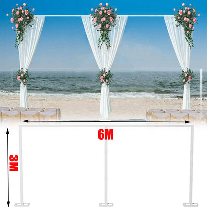 3M*6M Telescopic Wedding Backdrop Stand Balloon Curtain Hanging Pipe Background V767-XJJ383-G1