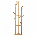 Wooden Coat and Hat Stand with 10 Hooks - Floor Standing Clothes and Umbrella Rack V767-XJJ43-G2