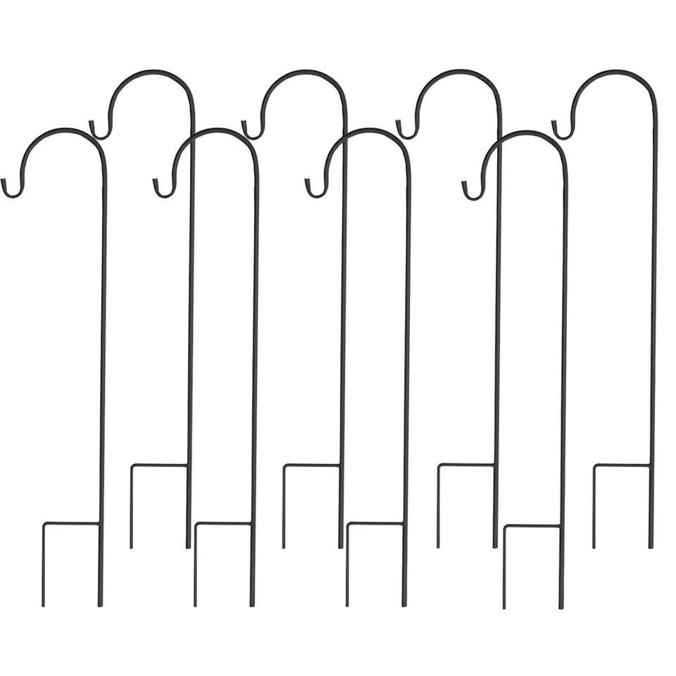 Set of 8 Anti-Wind Shepherd Hooks for Garden and Wedding Decorations V767-XJJ438-BK-G1