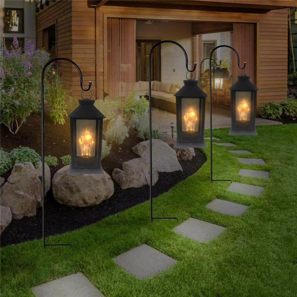 Set of 8 Anti-Wind Shepherd Hooks for Garden and Wedding Decorations V767-XJJ438-BK-G1