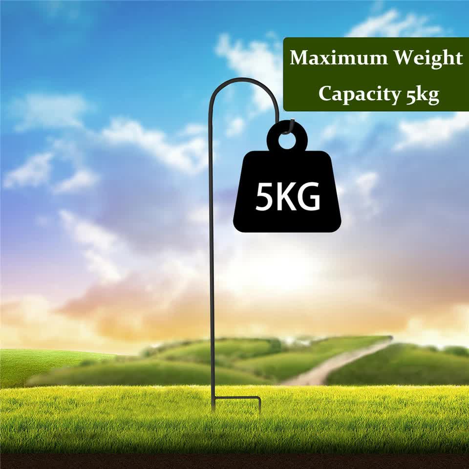Set of 8 Anti-Wind Shepherd Hooks for Garden and Wedding Decorations V767-XJJ438-BK-G1