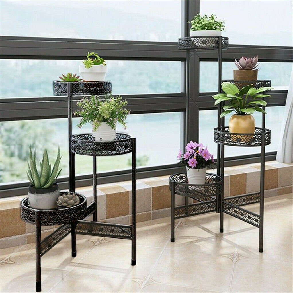 Premium Quality Black Metal Plant Stand V767-XJJ491-S
