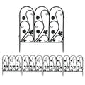 5-Piece Decorative Garden Fence Black Metal Wire Patio V767-XJJ516-BK-G2