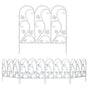 5PCS Decorative Garden Fence Folding Patio Fences Rustproof 59.5x62cm Landscape V767-XJJ516-WT-G2
