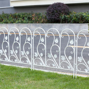 5PCS Decorative Garden Fence Folding Patio Fences Rustproof 59.5x62cm Landscape V767-XJJ516-WT-G2