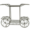 6 Tiers Garden Cart Stand & Flower Pot Plant Holder Display Rack Parisian Style V767-XJJ626-G2