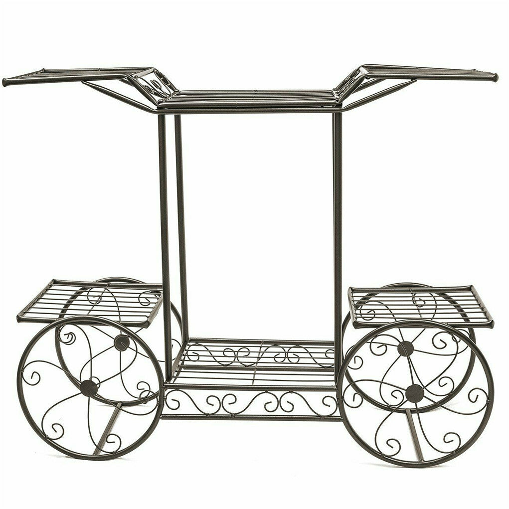 6 Tiers Garden Cart Stand & Flower Pot Plant Holder Display Rack Parisian Style V767-XJJ626-G2