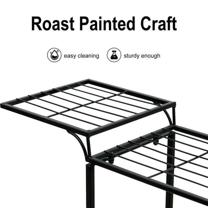 6 Tiers Garden Cart Stand & Flower Pot Plant Holder Display Rack Parisian Style V767-XJJ626-G2