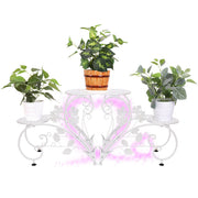 Outdoor Indoor Metal Flower Pots Planter Plant Stands Garden Shelf Racks V767-XJJ686-WT