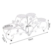 Outdoor Indoor Metal Flower Pots Planter Plant Stands Garden Shelf Racks V767-XJJ686-WT