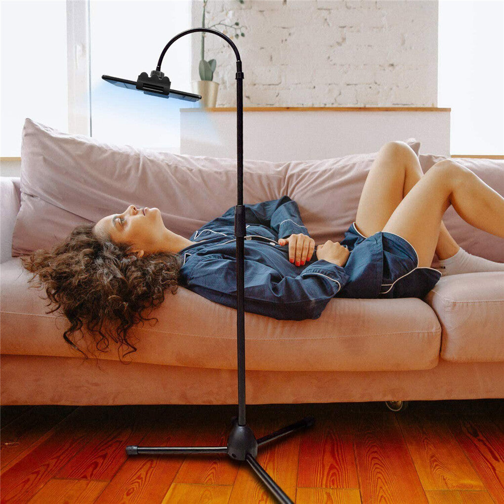 Universal Tripod Floor Stand Holder Adjustable Gooseneck For iPad iPhone Tablet V767-XJJ691-V1