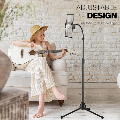 Universal Tripod Floor Stand Holder Adjustable Gooseneck For iPad iPhone Tablet V767-XJJ691-V1