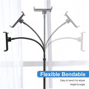 Universal Tripod Floor Stand Holder Adjustable Gooseneck For iPad iPhone Tablet V767-XJJ691-V1