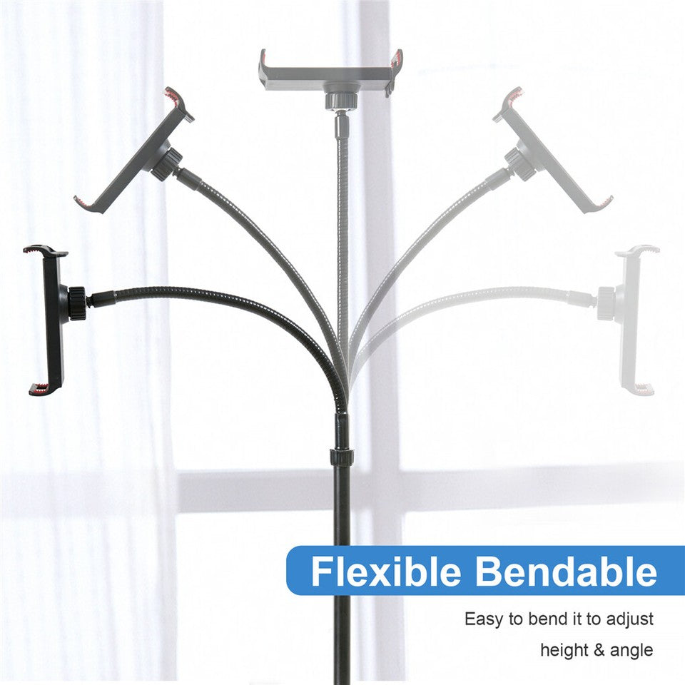 Universal Tripod Floor Stand Holder Adjustable Gooseneck For iPad iPhone Tablet V767-XJJ691-V1