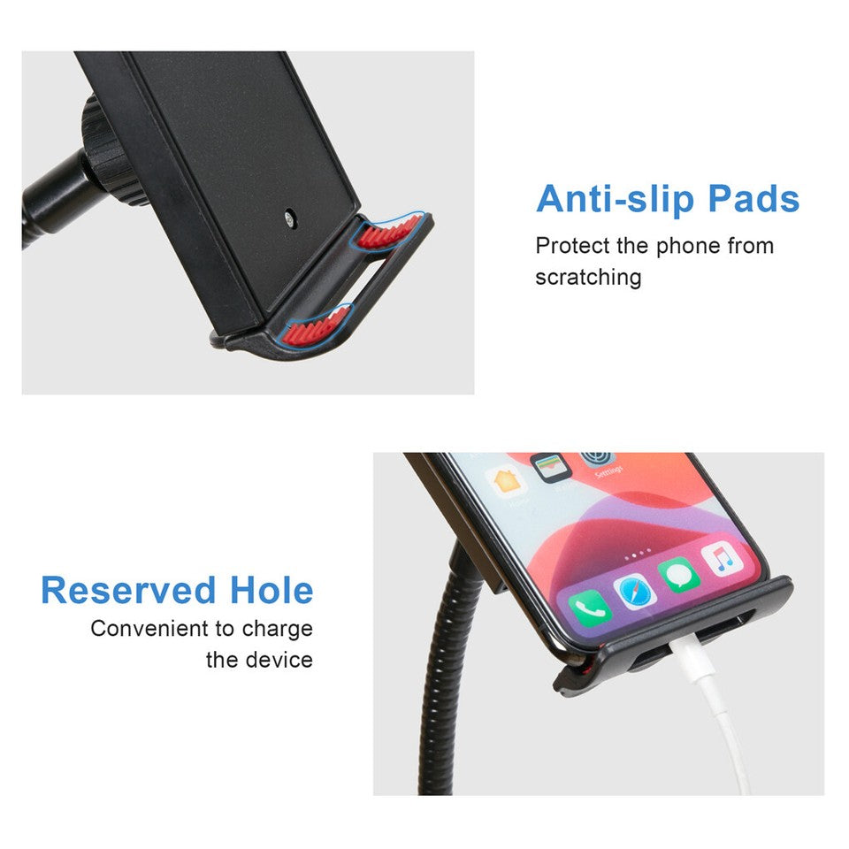 Universal Tripod Floor Stand Holder Adjustable Gooseneck For iPad iPhone Tablet V767-XJJ691-V1