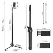 Universal Tripod Floor Stand Holder Adjustable Gooseneck For iPad iPhone Tablet V767-XJJ691-V1