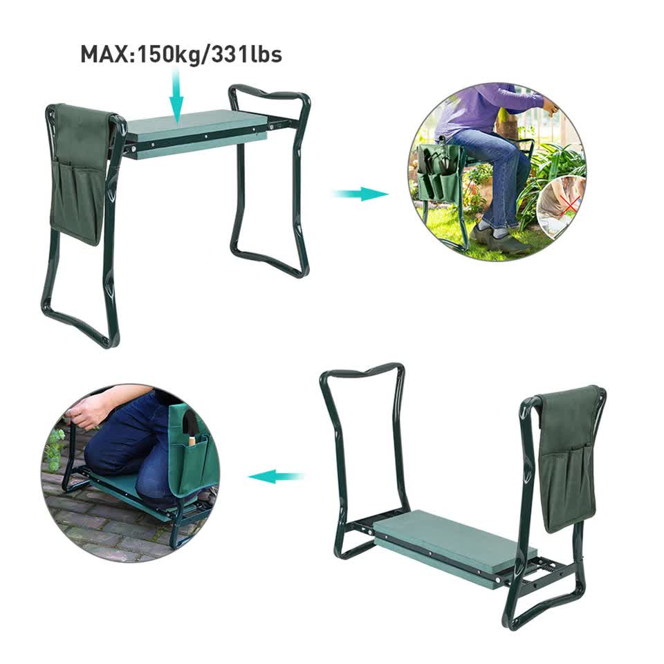 Garden Kneeler PRO Thick EVA Folding Kneeling Pad Seat Padded Stool Gardening Be V767-XJJ717-V1