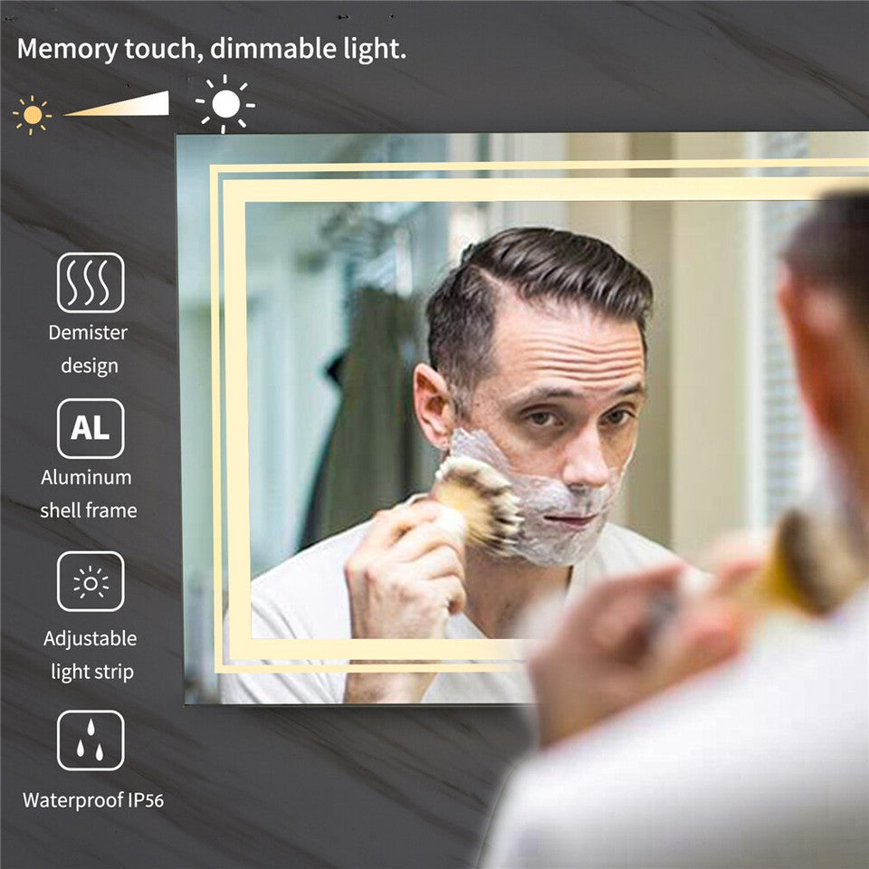 LED Bathroom Mirror with Anti-Fog & Adjustable Lighting V767-XM183-B106-AU