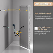LED Bathroom Mirror with Anti-Fog & Adjustable Lighting V767-XM183-B106-AU